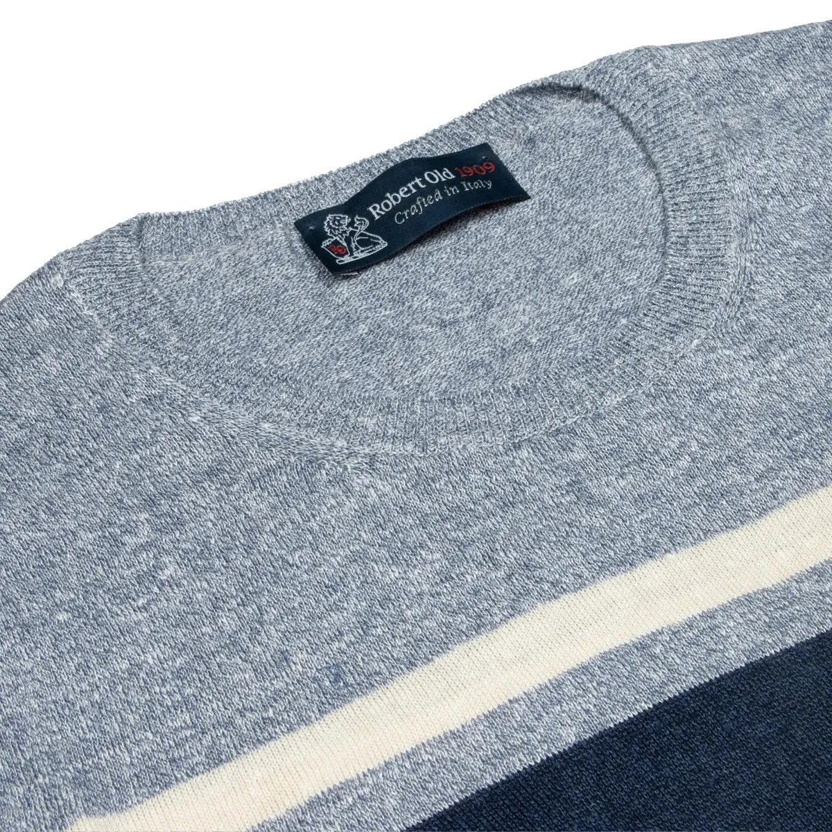 Blue Stripe Knitted T-Shirt