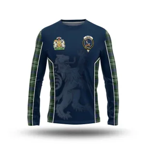 Blyth Tartan Long Sleeve T-Shirt with Family Crest and Lion Rampant Vibes Sport Style