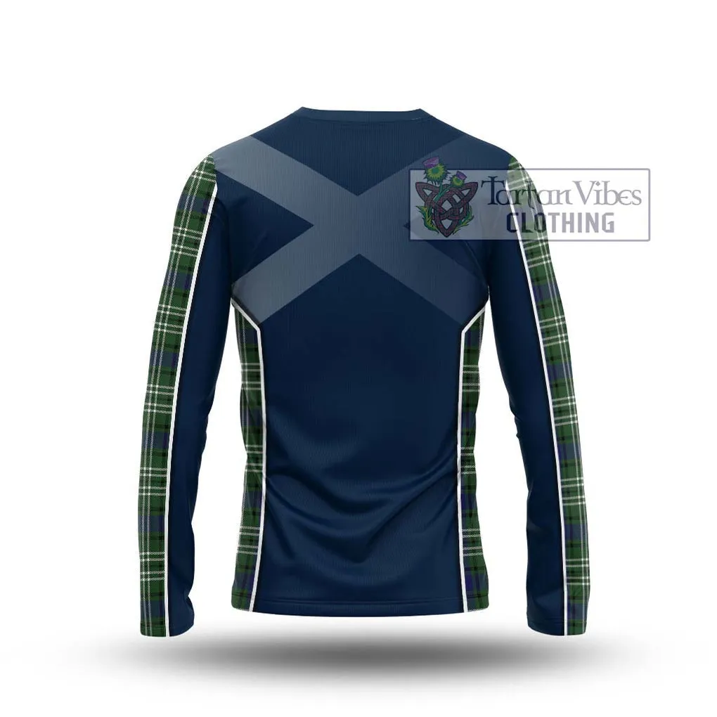 Blyth Tartan Long Sleeve T-Shirt with Family Crest and Lion Rampant Vibes Sport Style