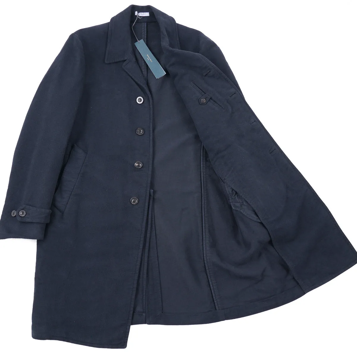 Boglioli Brushed Moleskin Cotton Overcoat