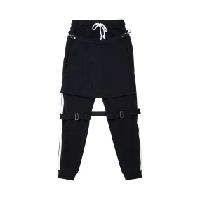 Bondage Sweatpants Contrasting Stripe in Black