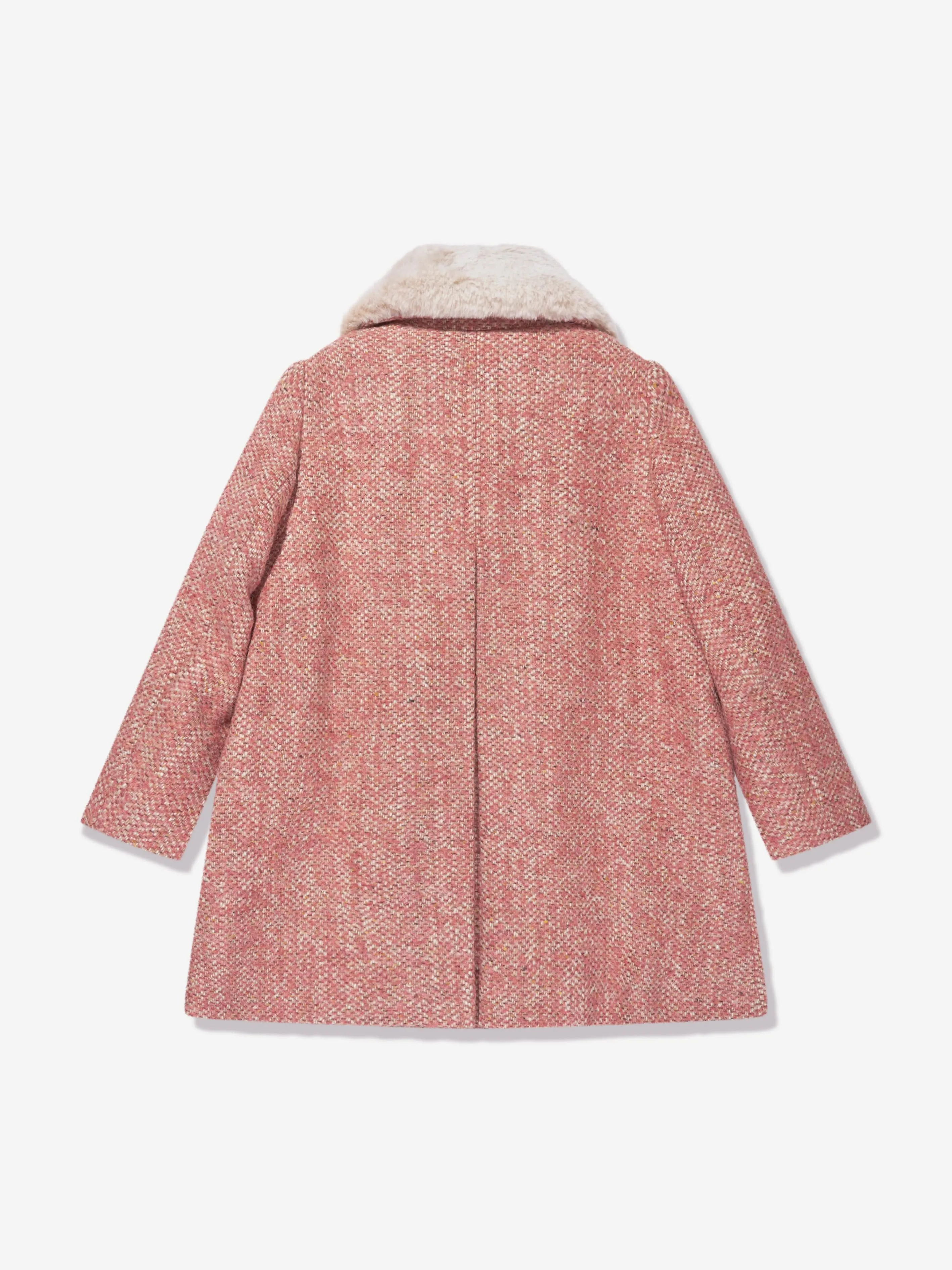 Bonpoint Girls Temaggie Wool Coat in Pink