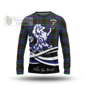 Brodie Hunting Modern Tartan Long Sleeve T-Shirt with Alba Gu Brath Regal Lion Emblem