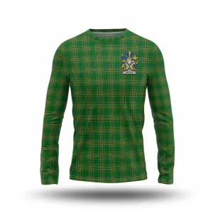 Brogan Irish Clan Tartan Long Sleeve T-Shirt with Coat of Arms