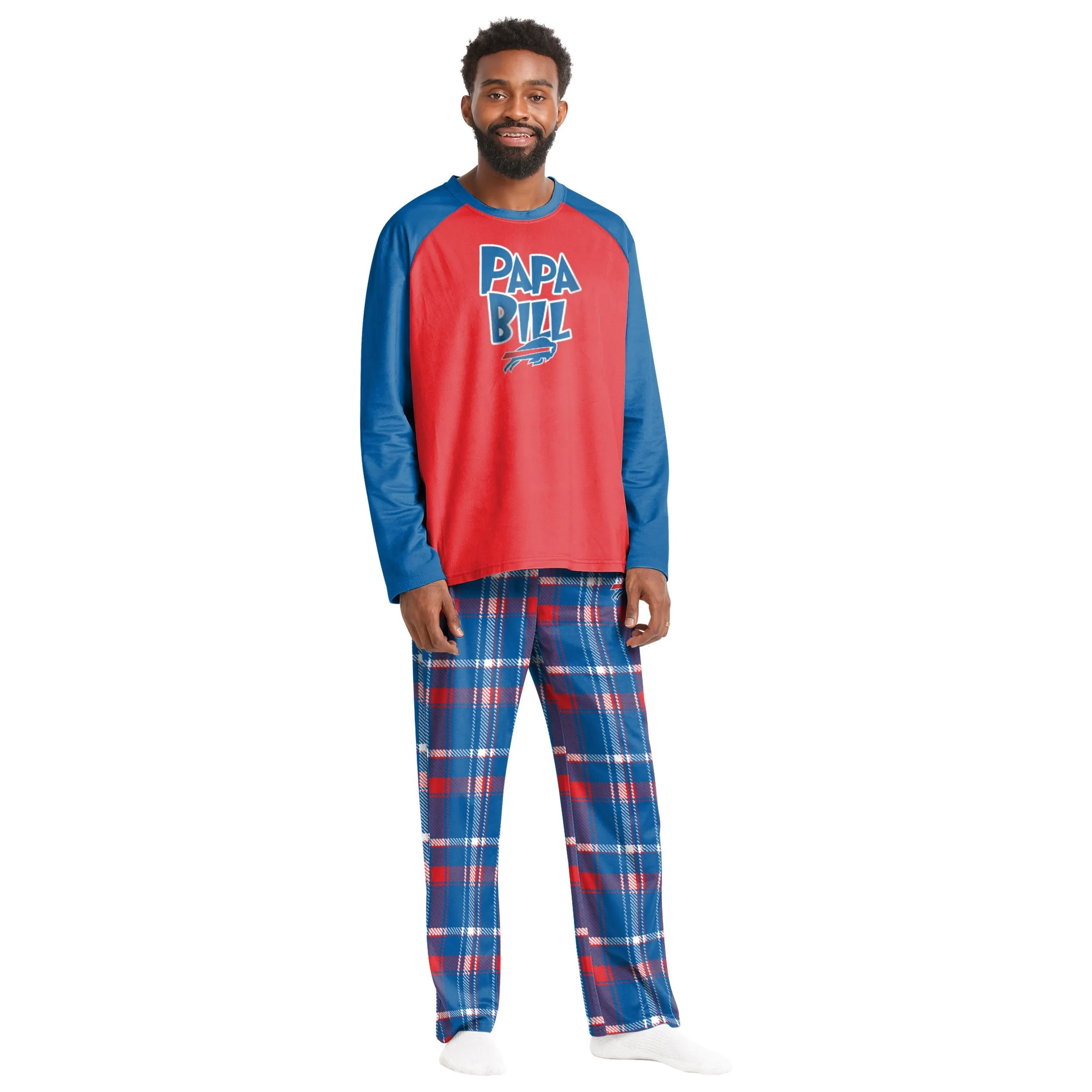 Buffalo Bills NFL Plaid Family Holiday Pajamas