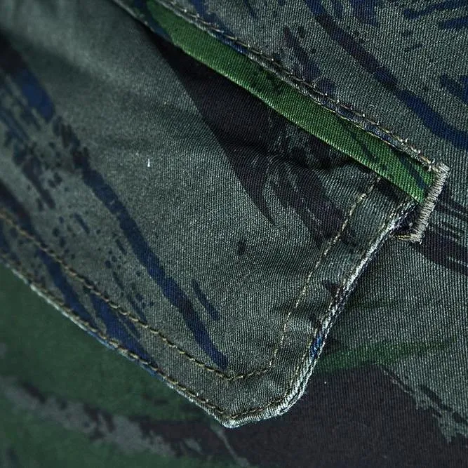 Camouflage Cotton Twill Tapered Jogger Pants