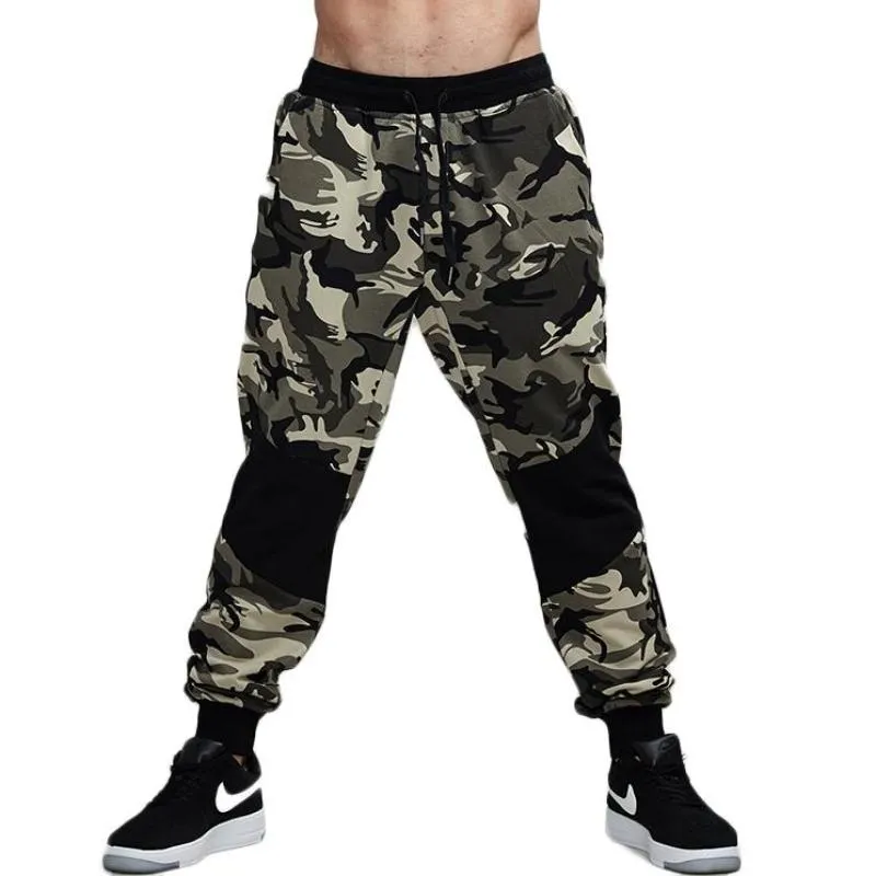 Camouflage Knee Patched Jogger Pants