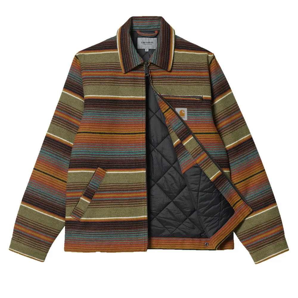 Carhartt-WIP Detroit Tucson Jacket -Tuscon Stripe Dollar Green