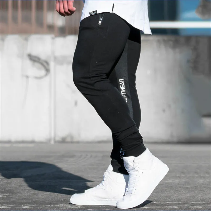 Casual Cotton Slim Sporty Drawstring Style Men Sweatpants