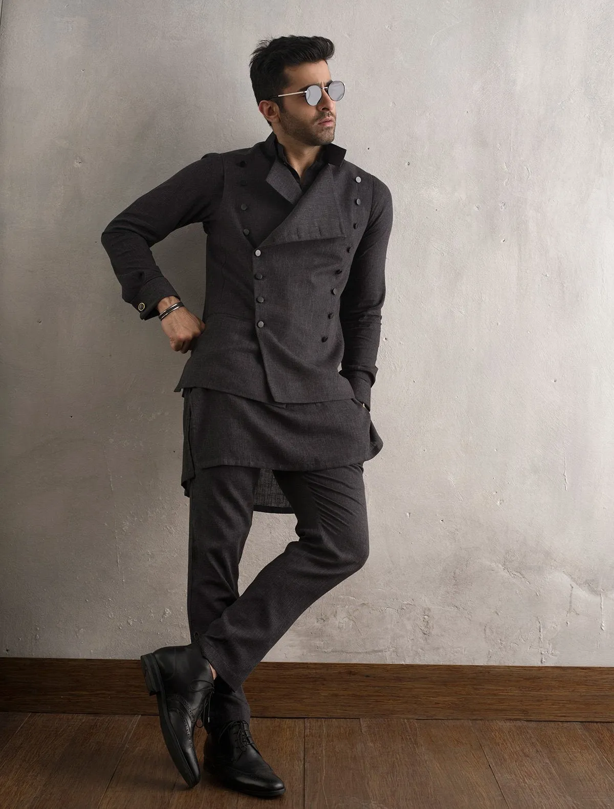 CHARCOAL WAISTCOAT