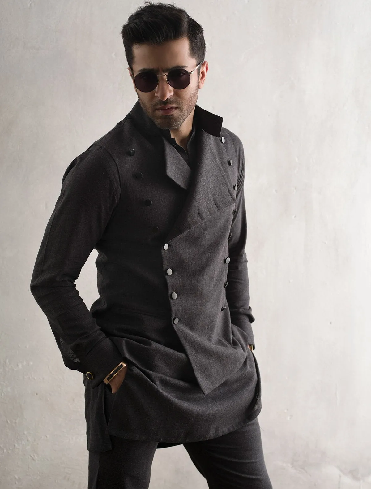 CHARCOAL WAISTCOAT