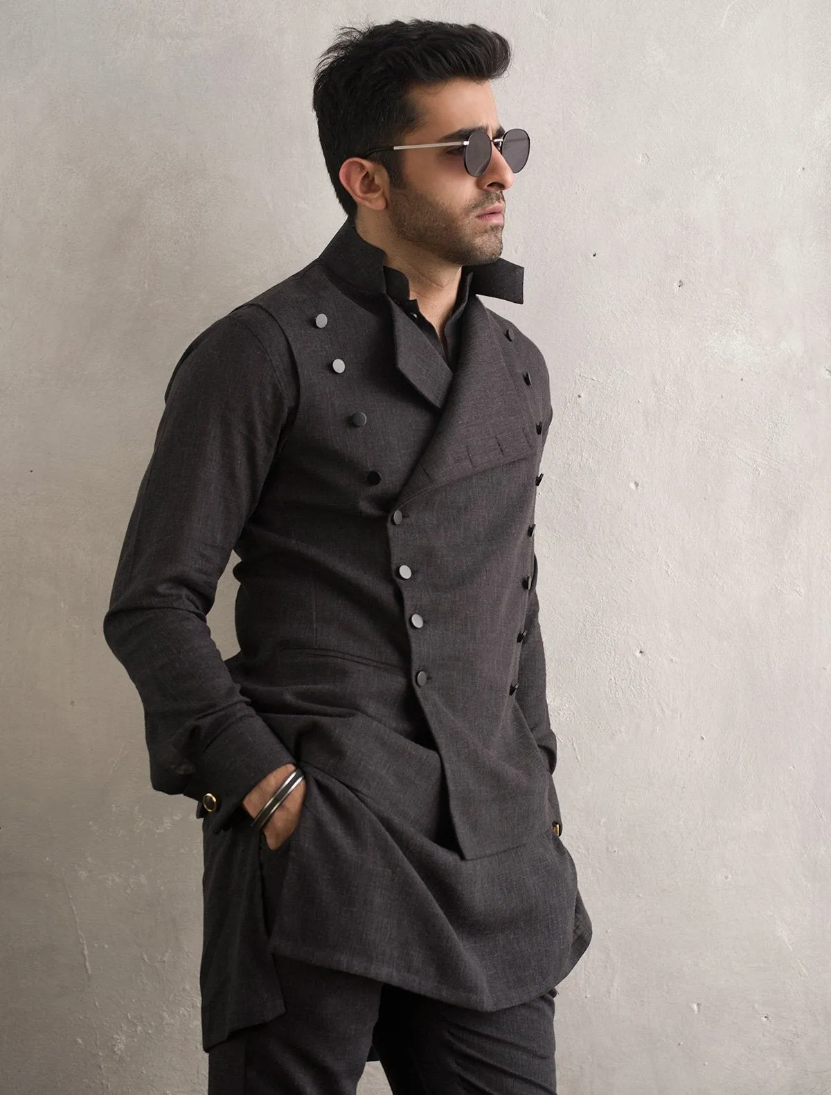 CHARCOAL WAISTCOAT