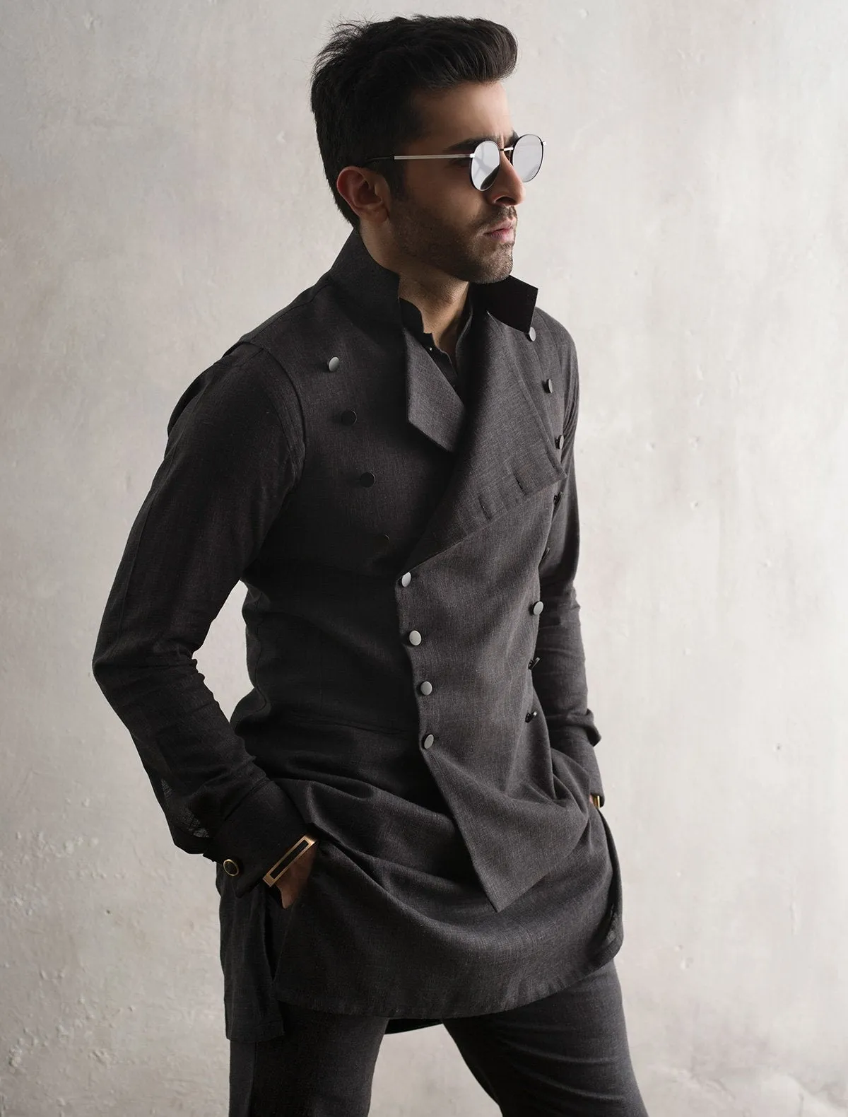 CHARCOAL WAISTCOAT