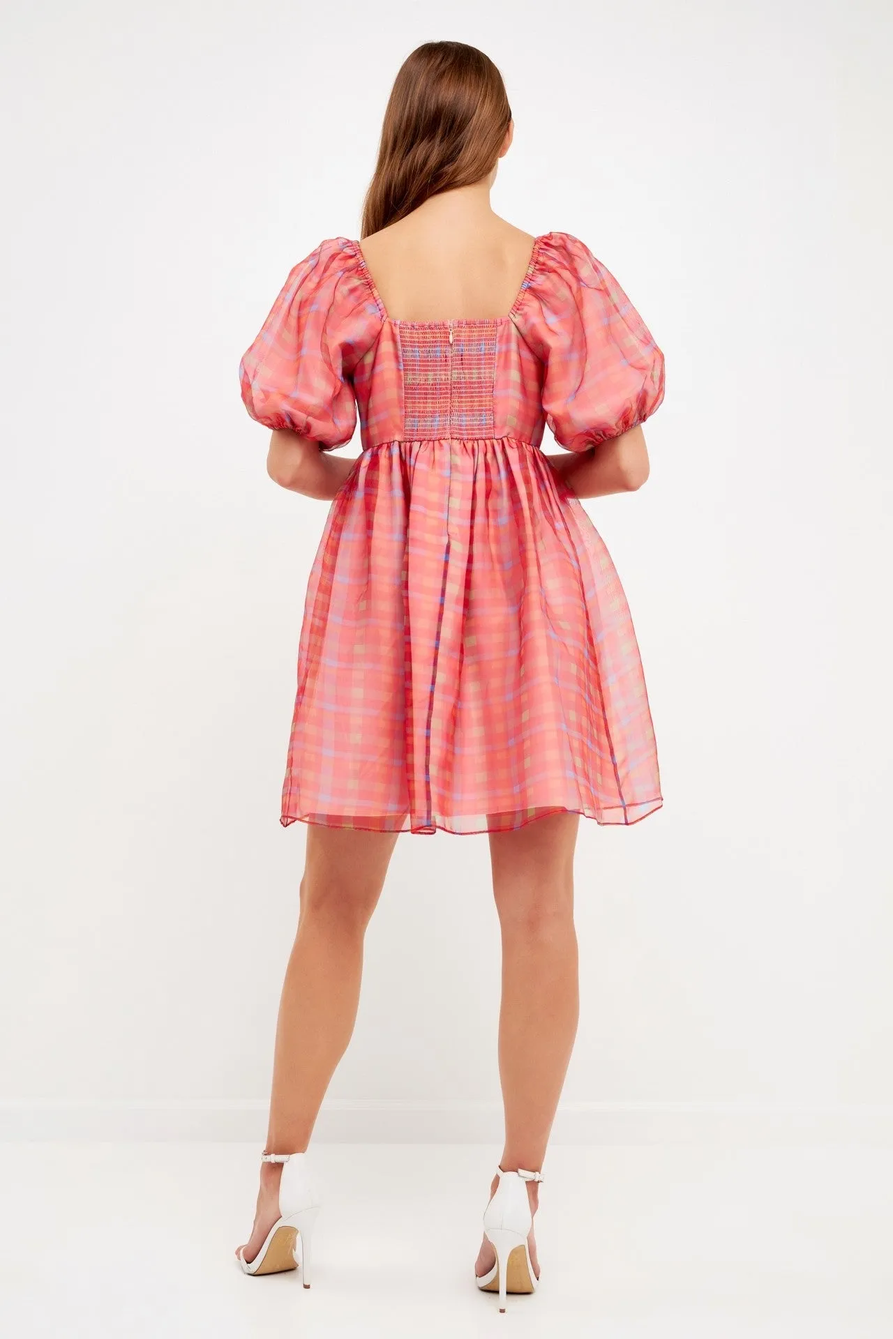 Check Print Babydoll Dress - FINAL SALE