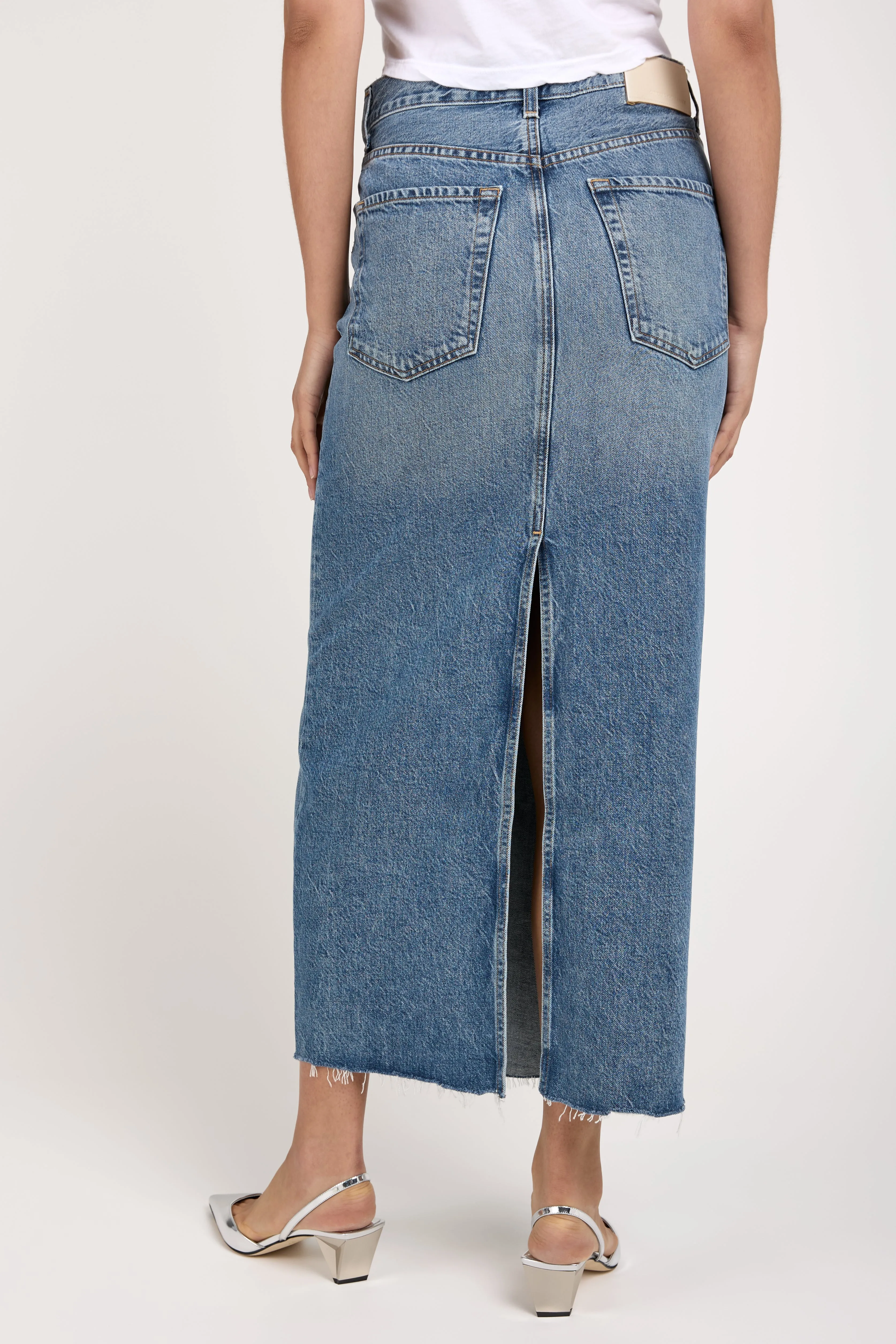 Circolo Reworked Maxi Skirt in Glisten