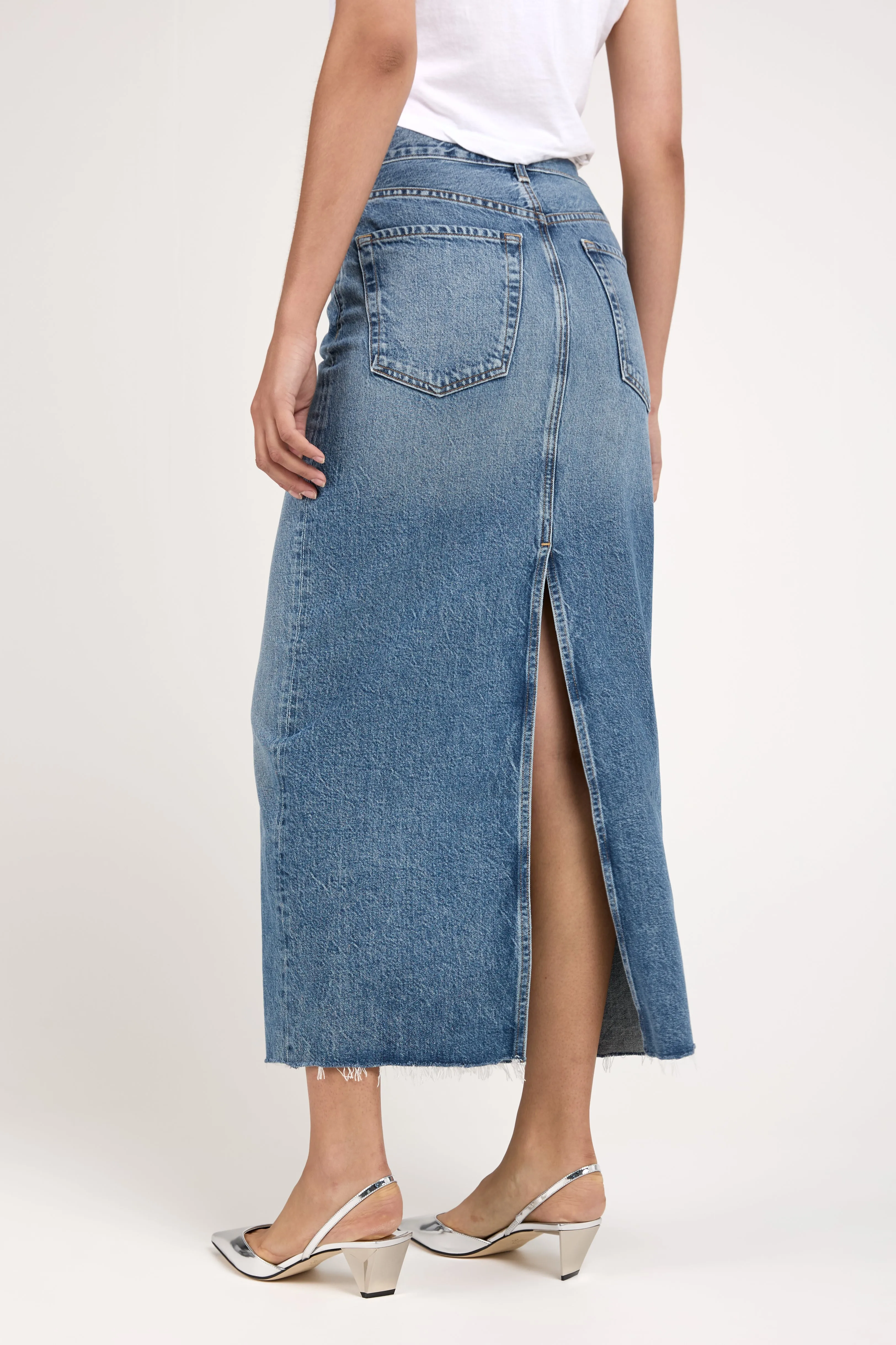 Circolo Reworked Maxi Skirt in Glisten