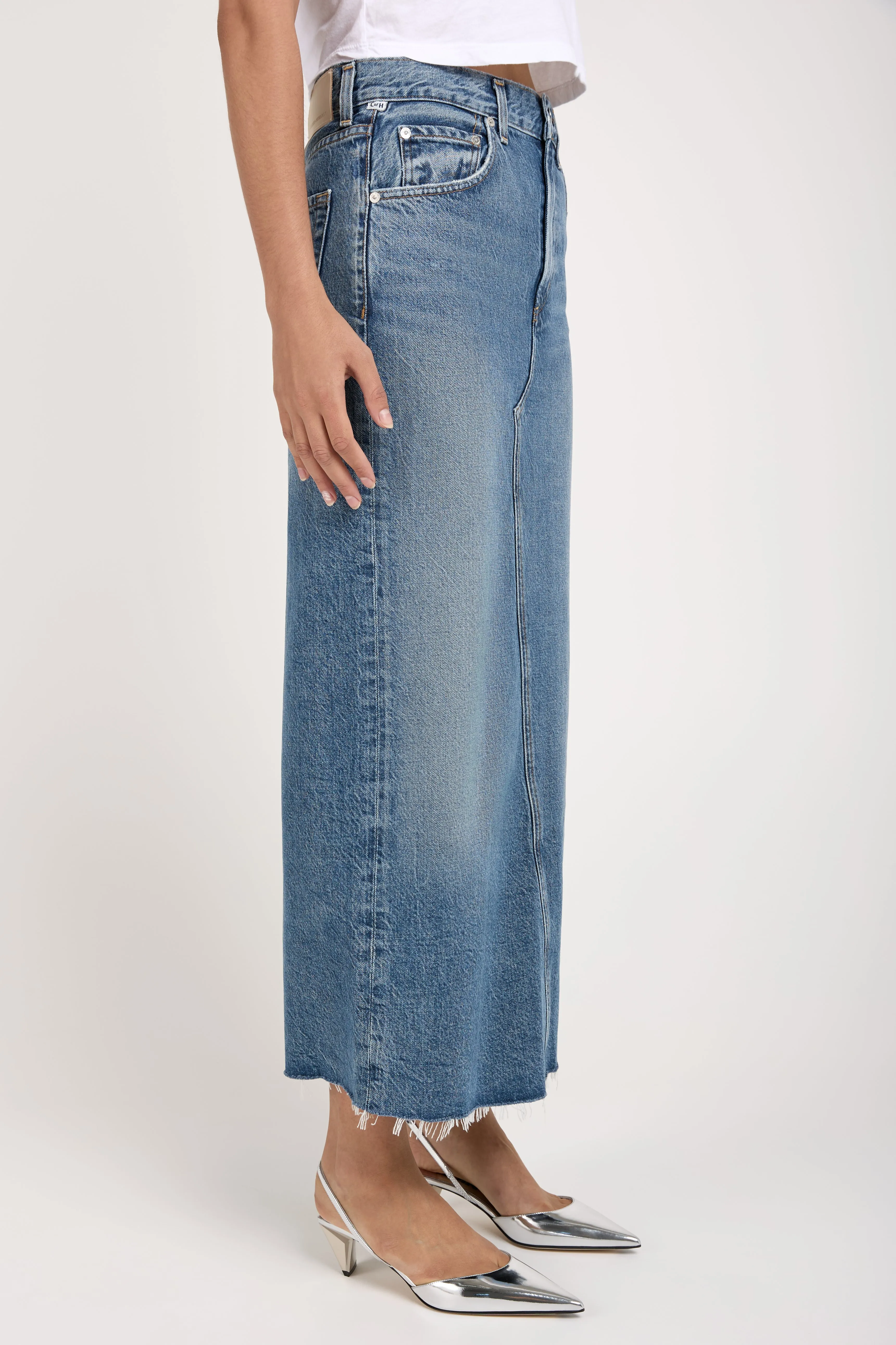 Circolo Reworked Maxi Skirt in Glisten