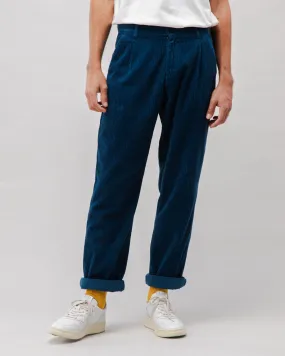 Corduroy Pleated Chino Pants Indigo