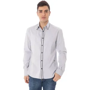 Costume National Light Blue Cotton Men Shirt