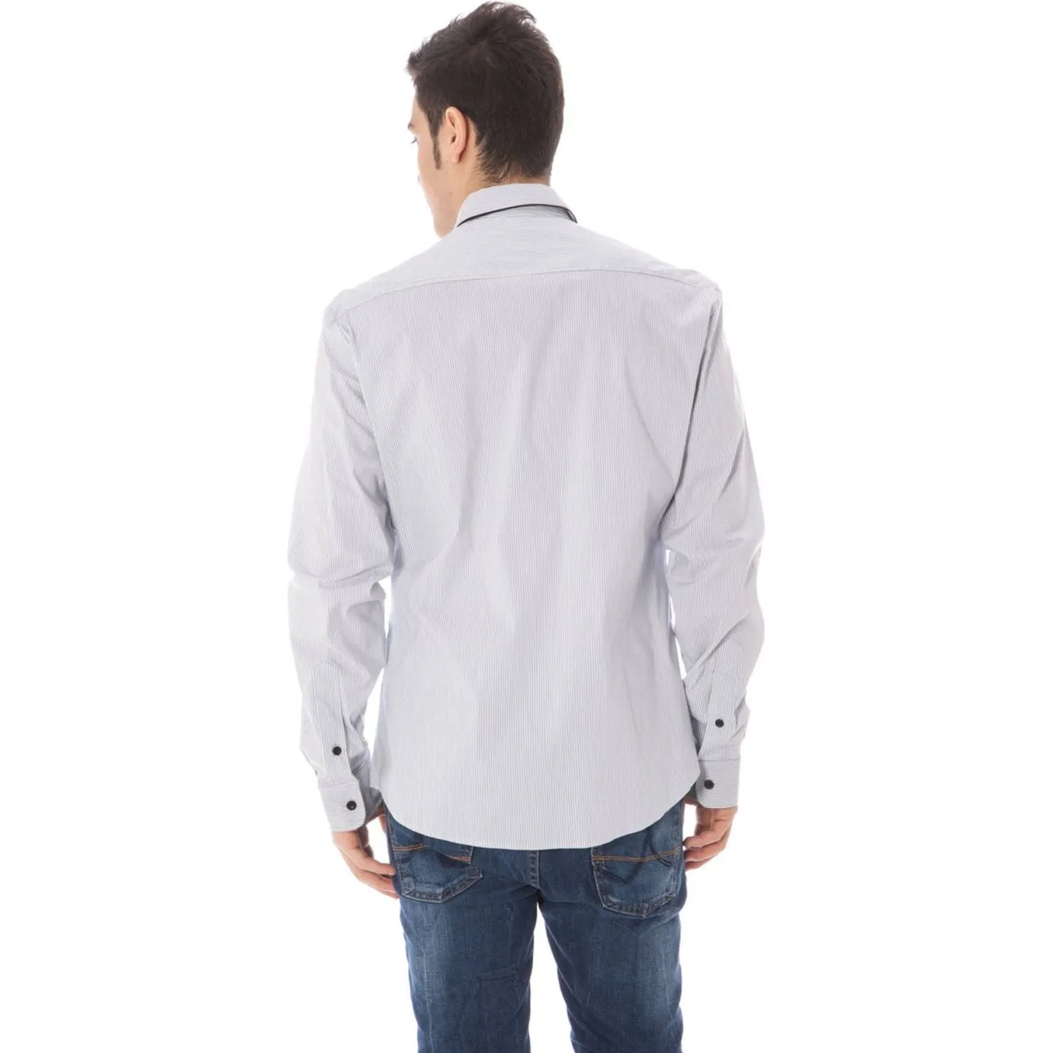 Costume National Light Blue Cotton Men Shirt