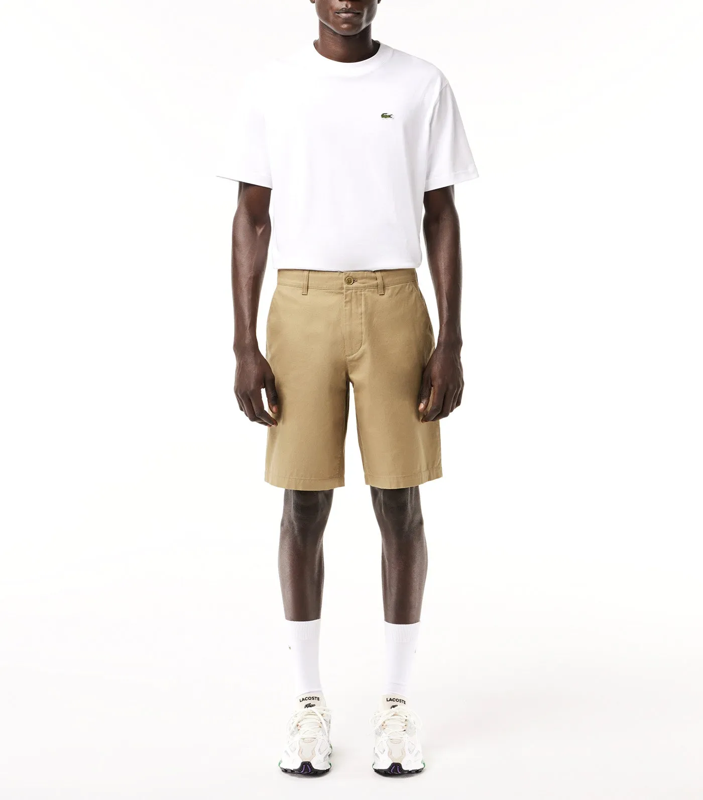 Cotton Gabardine Chino Bermuda Shorts Lion