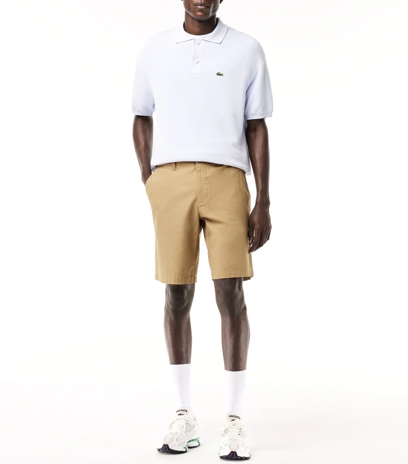 Cotton Gabardine Chino Bermuda Shorts Lion