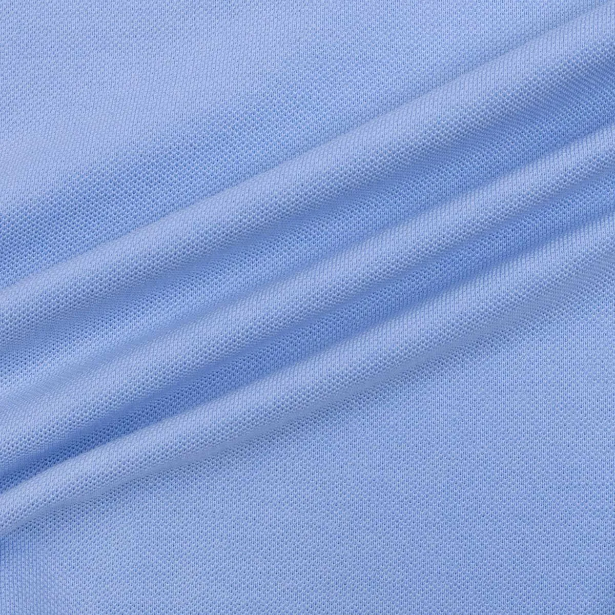 Cotton Piqué Polo Shirt Light Blue