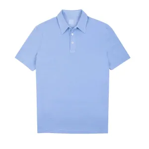 Cotton Piqué Polo Shirt Light Blue