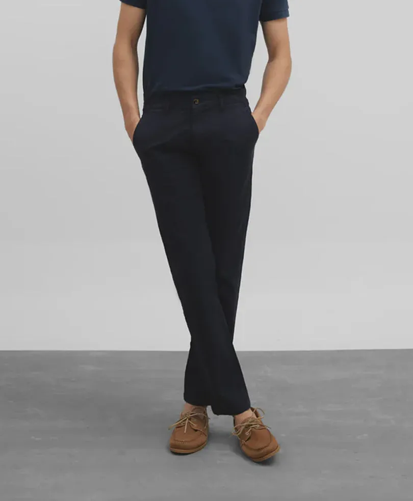 Deep Blue Stretch Chino Pants