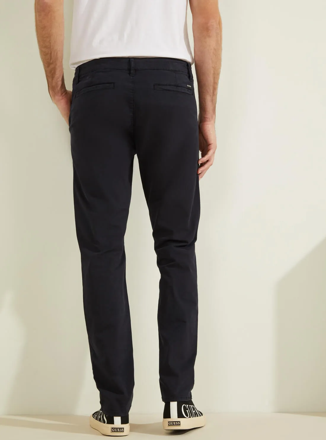 Deep Navy Slim Fit Lonita Twill Chino Pants