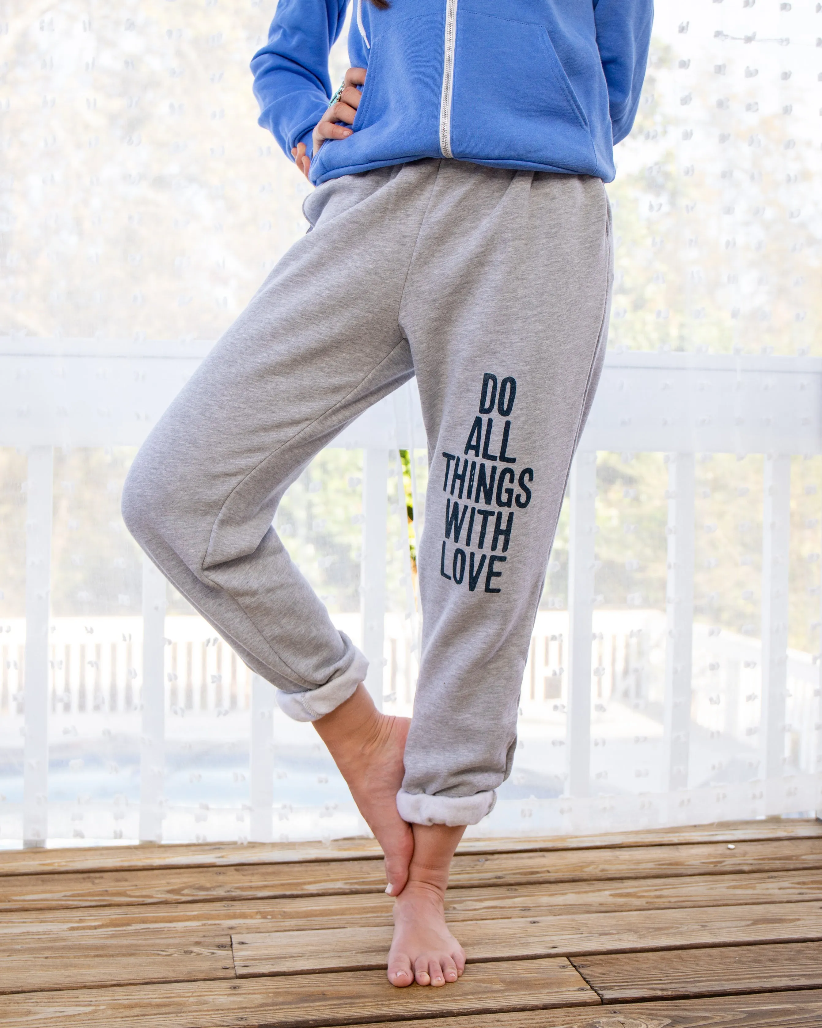 Do All Things With Love Heather Grey Sweatpants