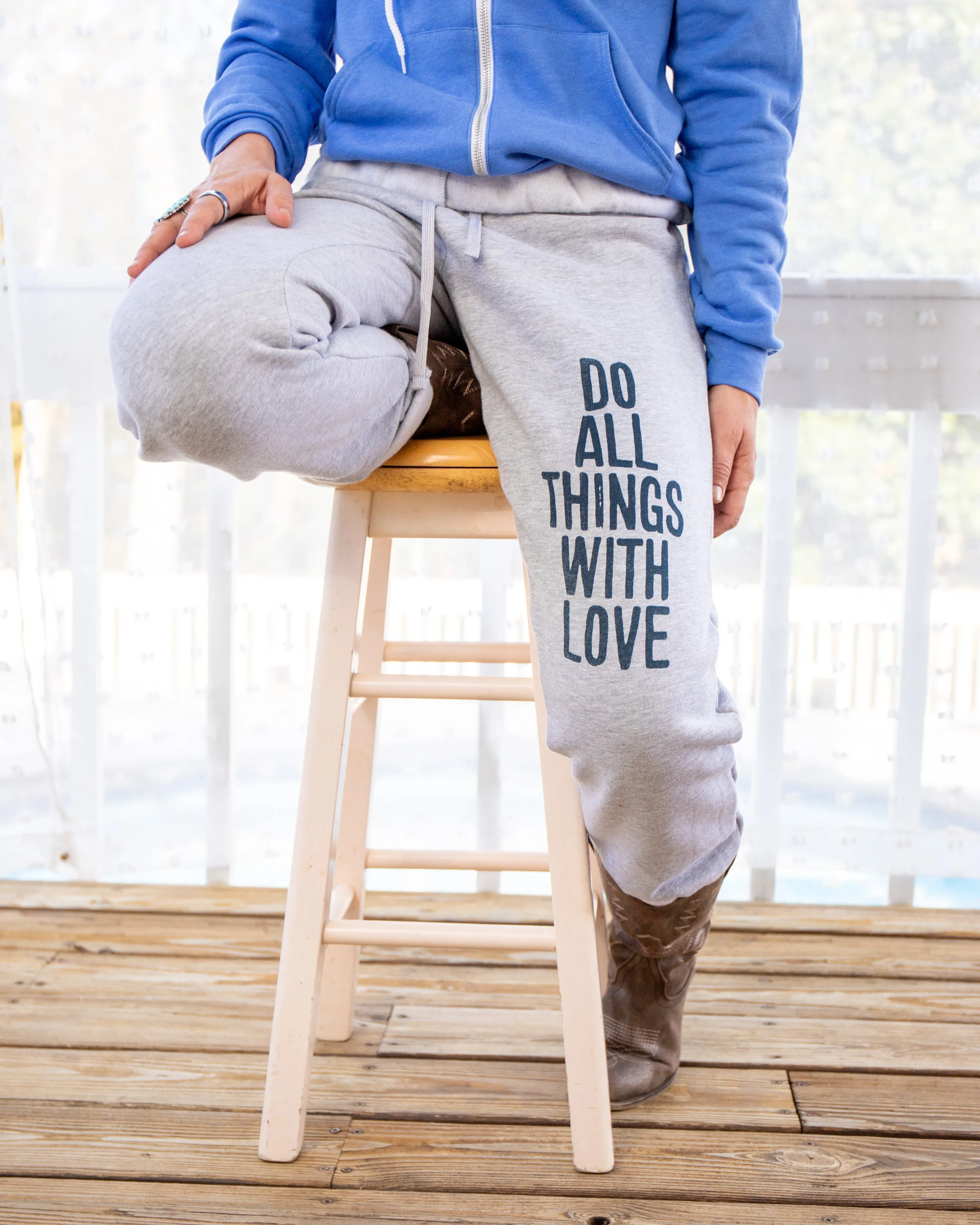 Do All Things With Love Heather Grey Sweatpants