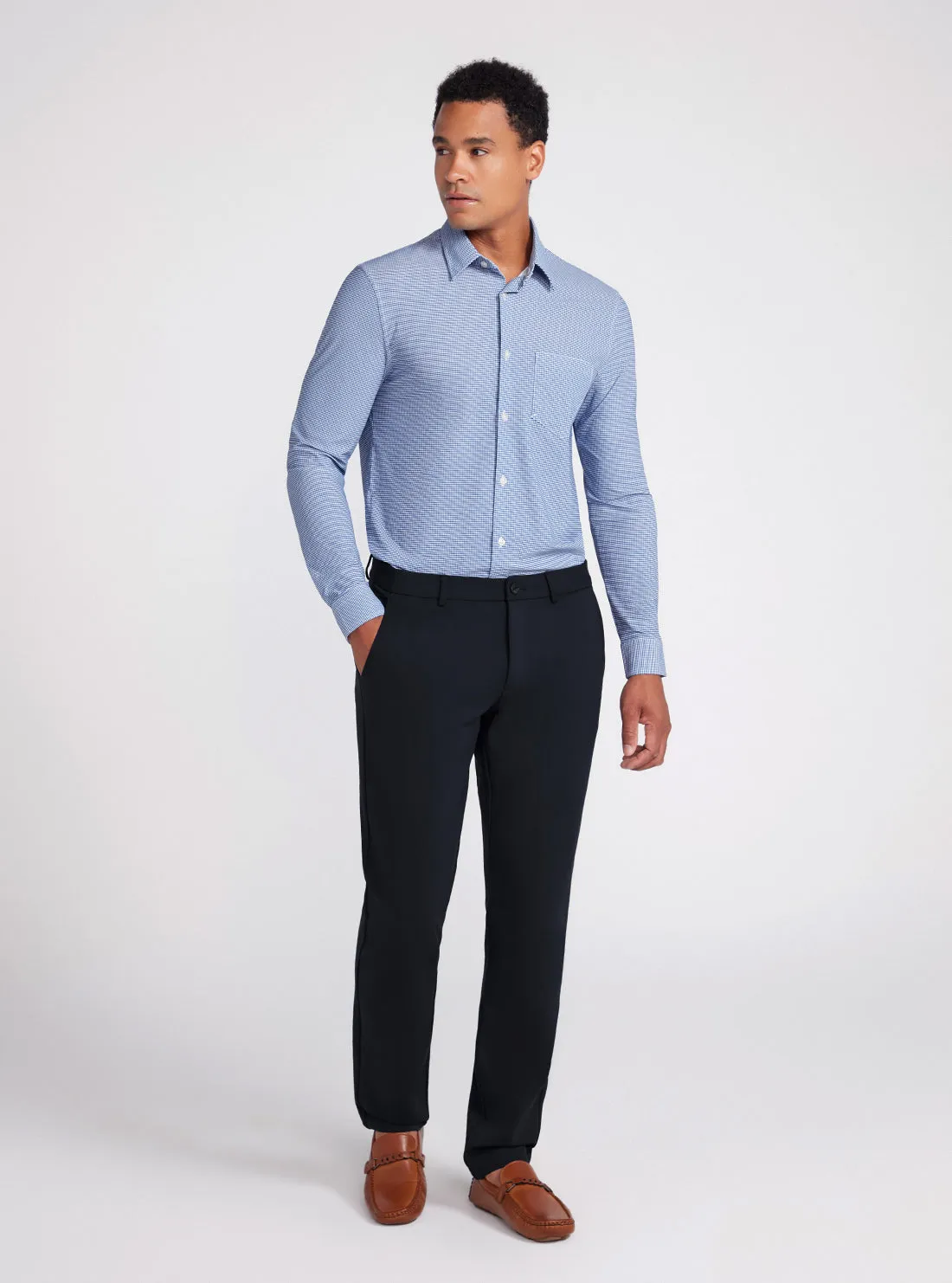 Eco Navy Blue Tech Myron Dress Pants