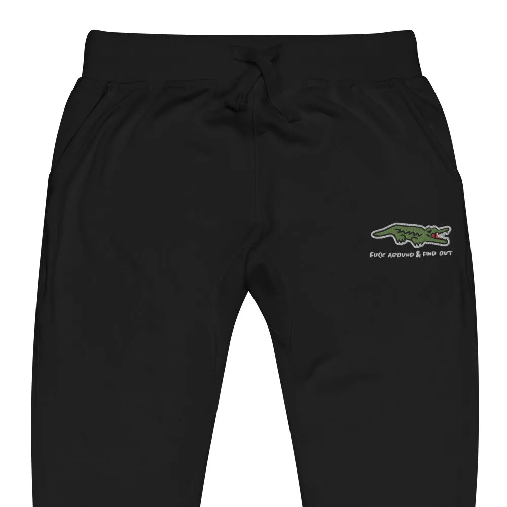 F Around and Find Out Aligator Fleece Sweatpants