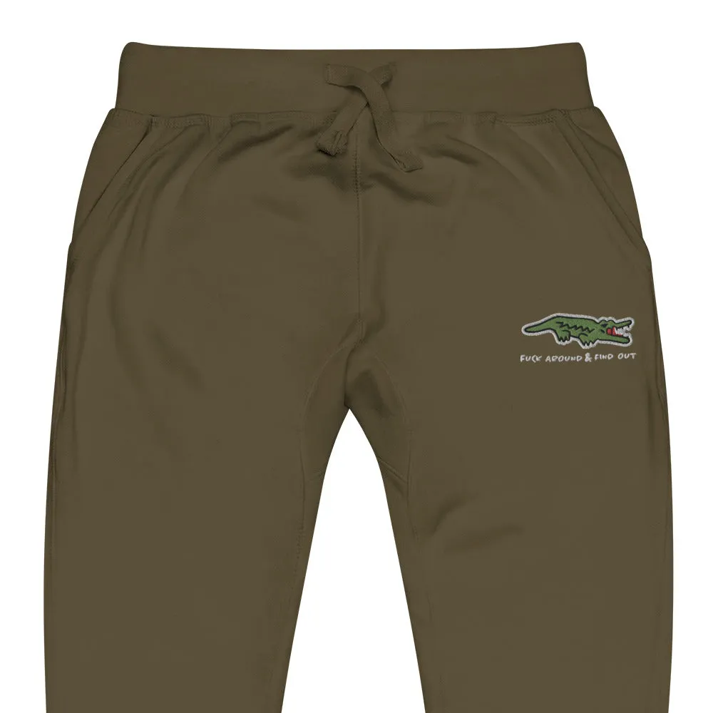 F Around and Find Out Aligator Fleece Sweatpants