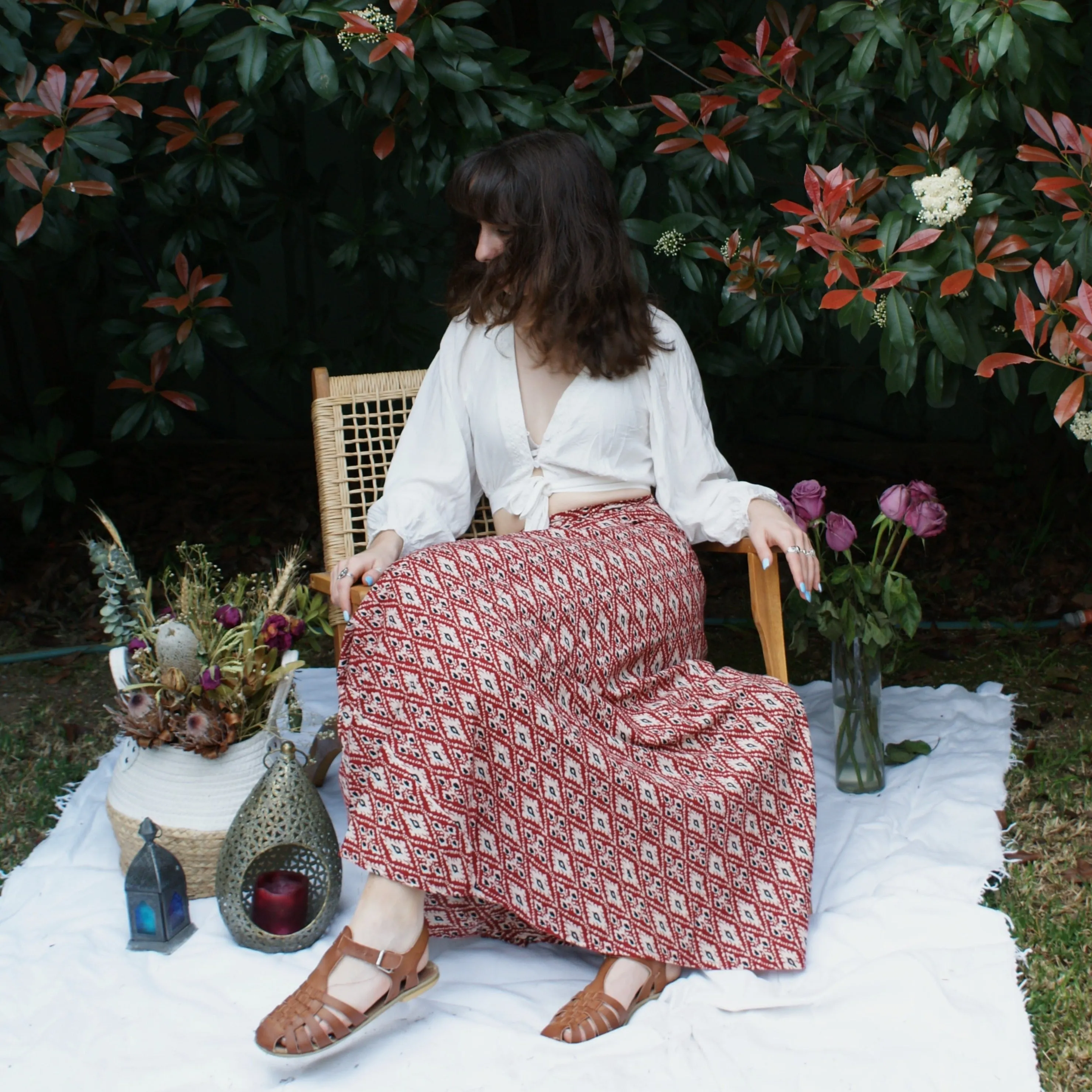 Fair Trade Cotton Long Wraparound Skirt