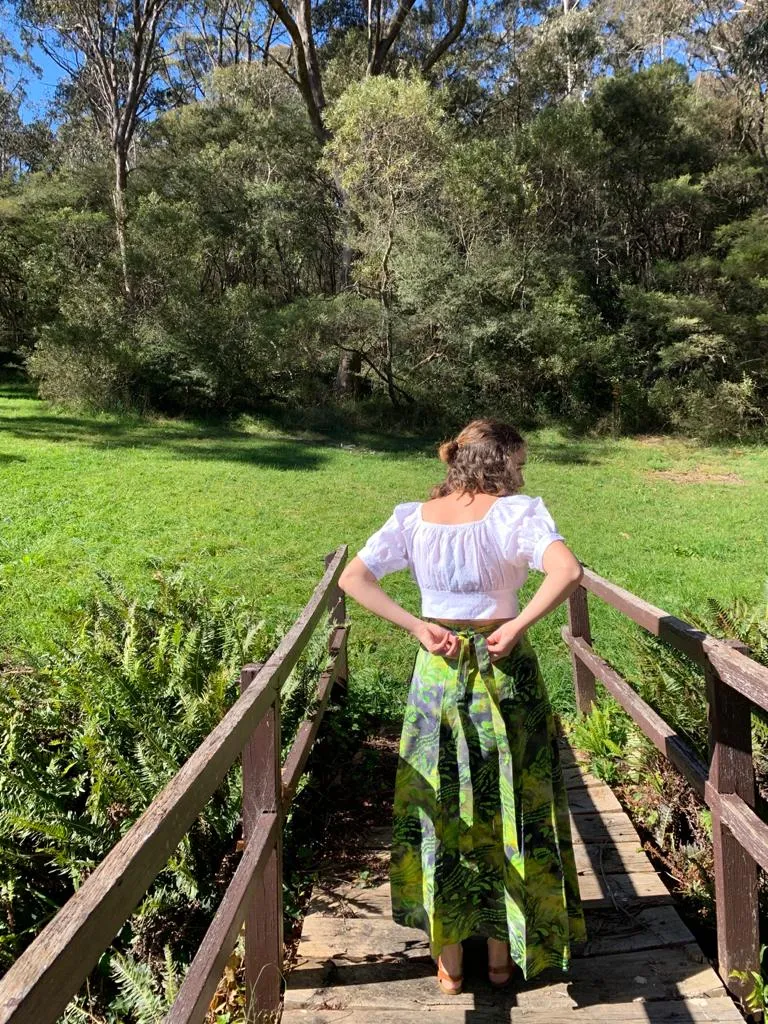 Fair Trade Cotton Long Wraparound Skirt