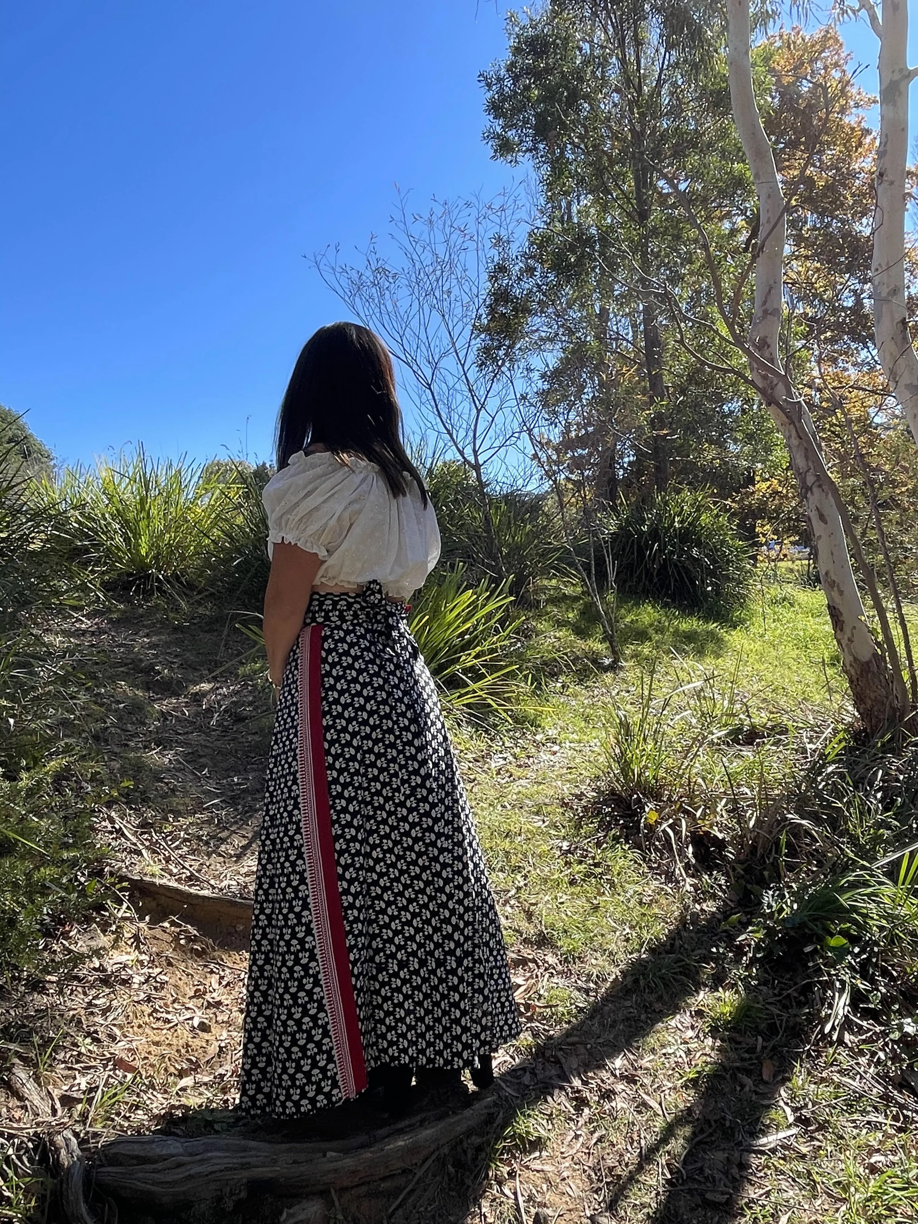 Fair Trade Cotton Long Wraparound Skirt