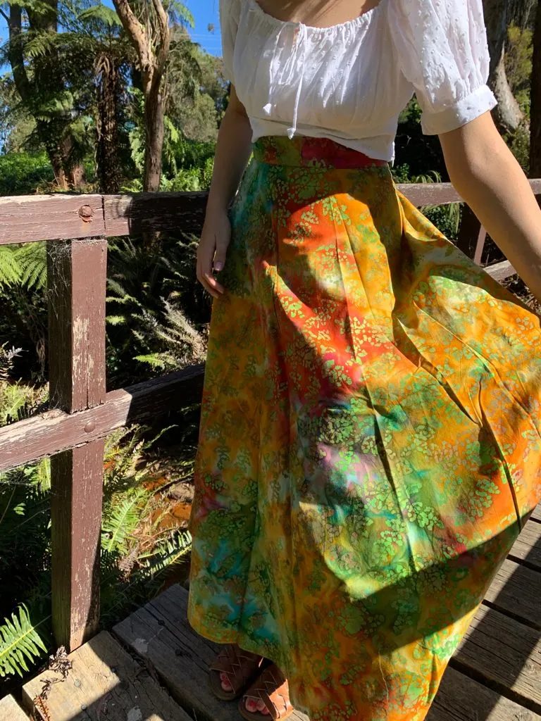 Fair Trade Cotton Long Wraparound Skirt