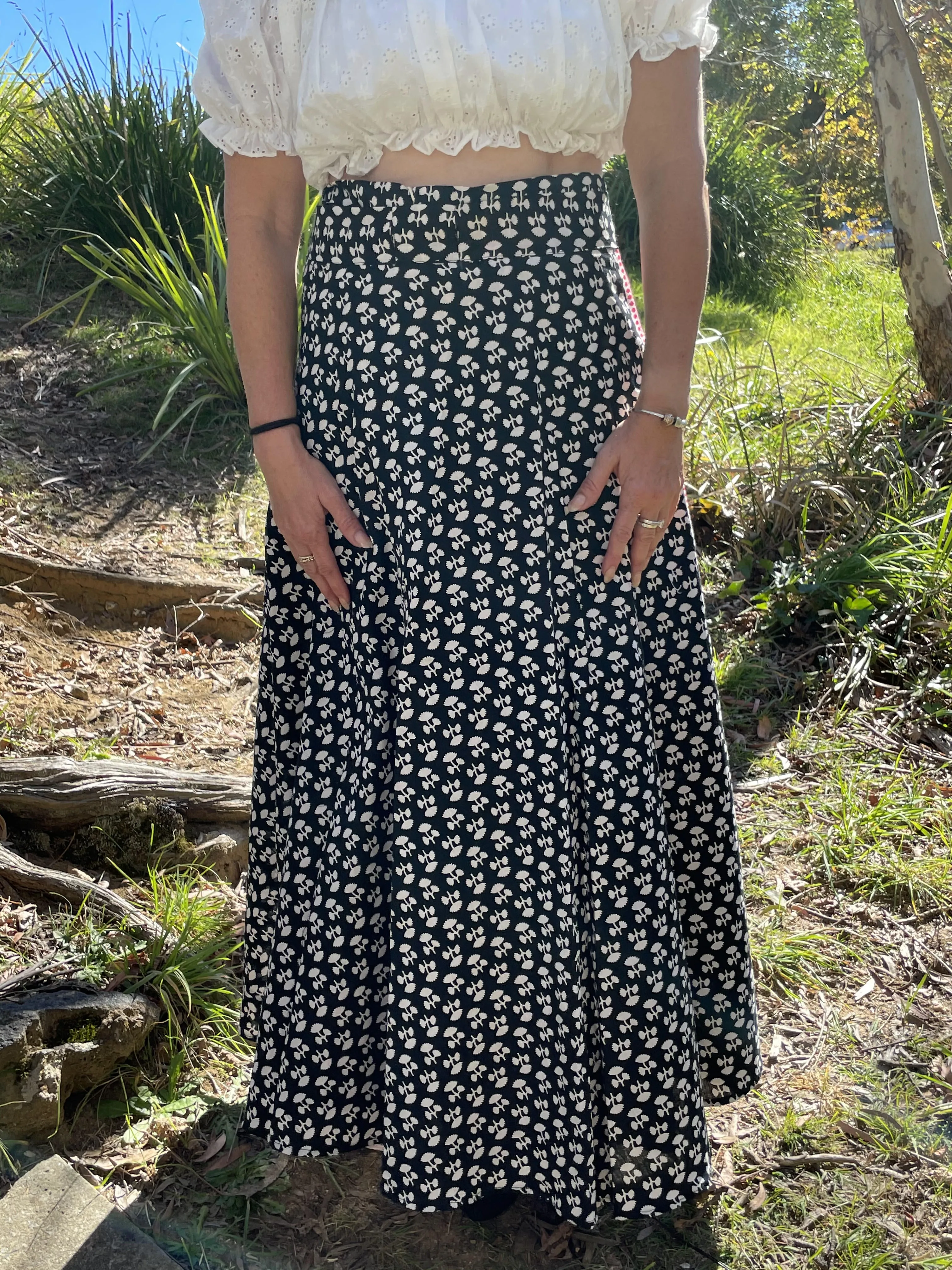 Fair Trade Cotton Long Wraparound Skirt