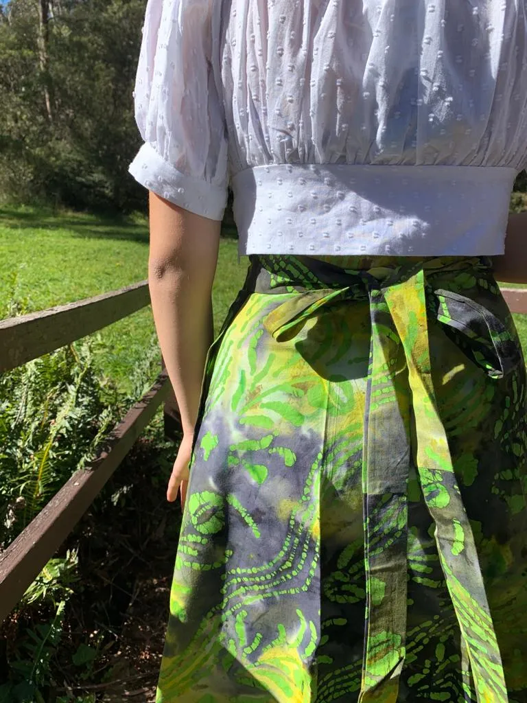 Fair Trade Cotton Long Wraparound Skirt