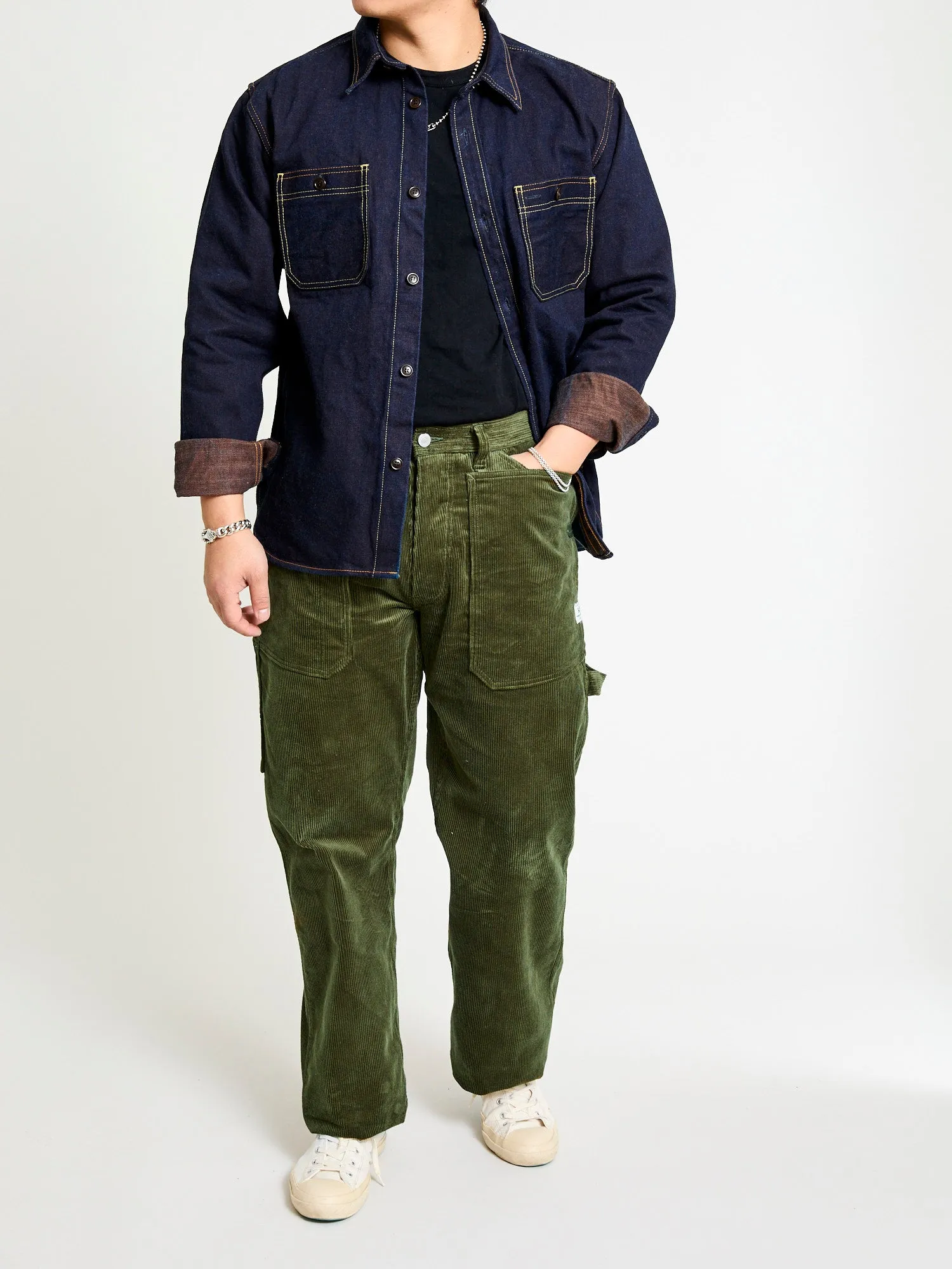 Fall Leaf Gardener Pants in Olive 9W Corduroy