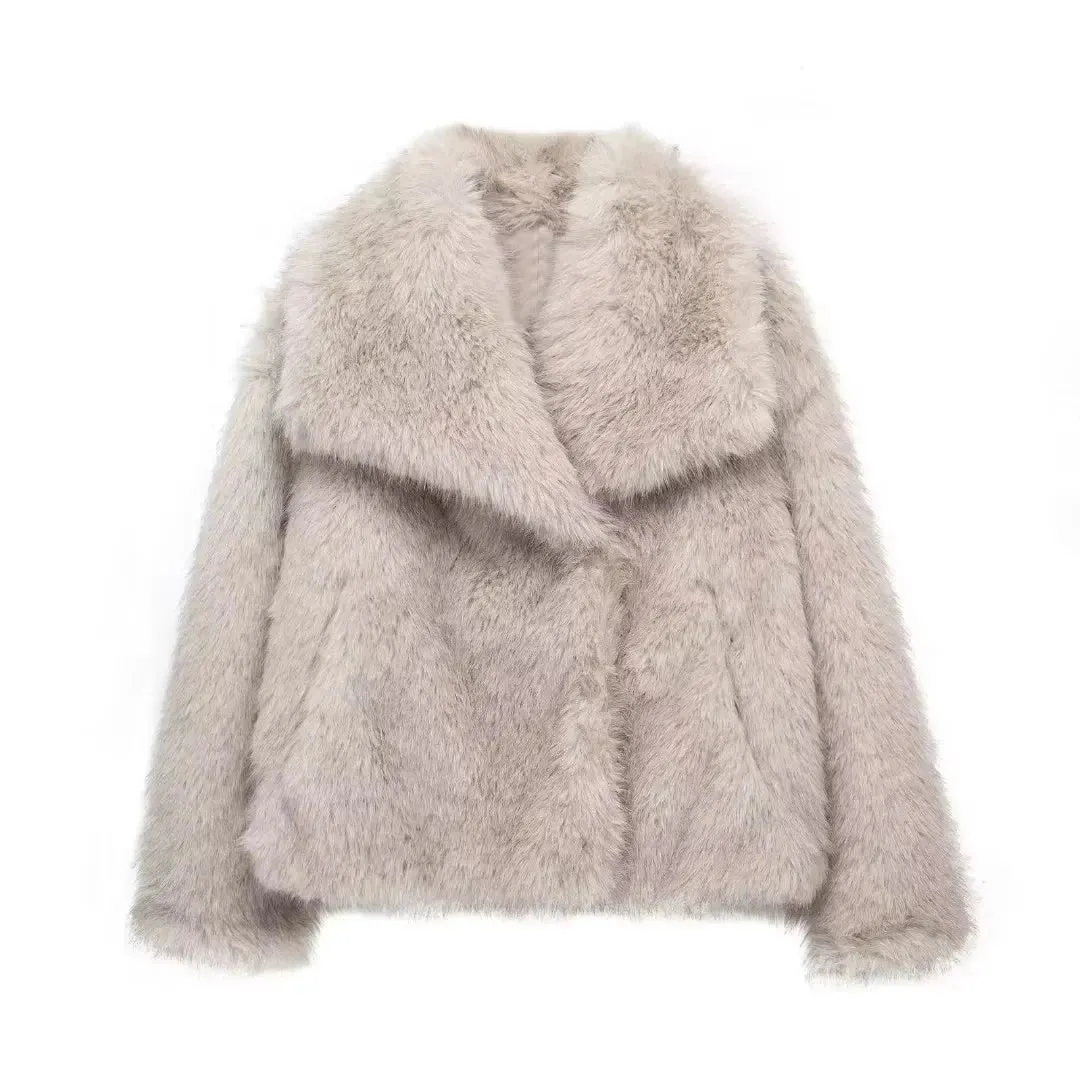 Faux- the Fuzzy Faux Fur Short Jacket 7 Colors