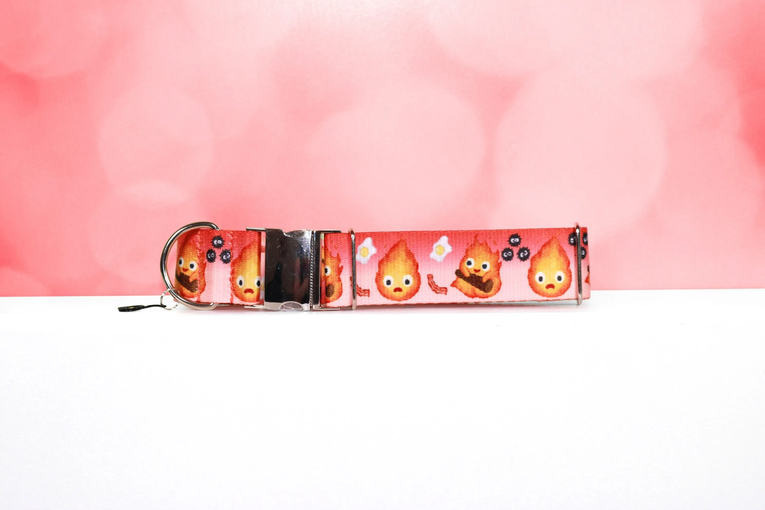 Fire Demon , Calcifer collar, Dog collar,Anime dog collar, Fire collar, Cat collar