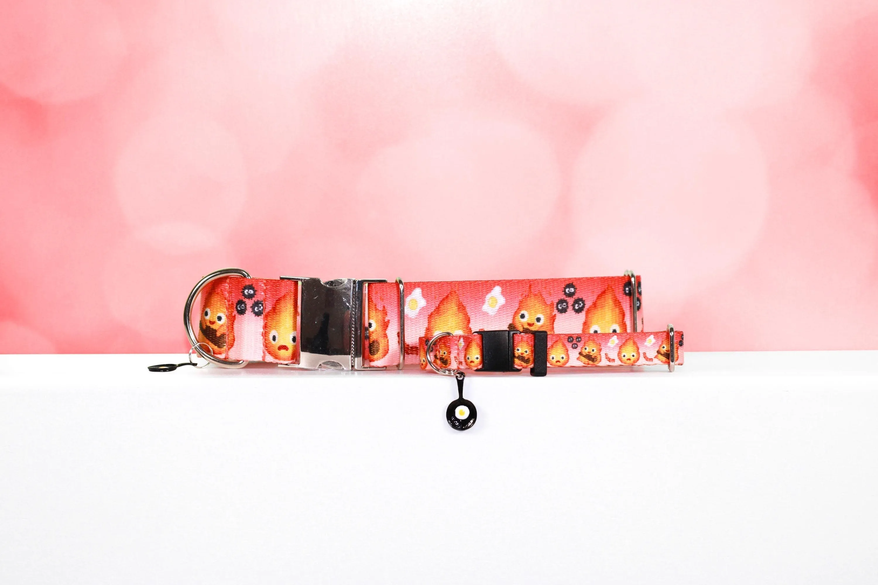 Fire Demon , Calcifer collar, Dog collar,Anime dog collar, Fire collar, Cat collar