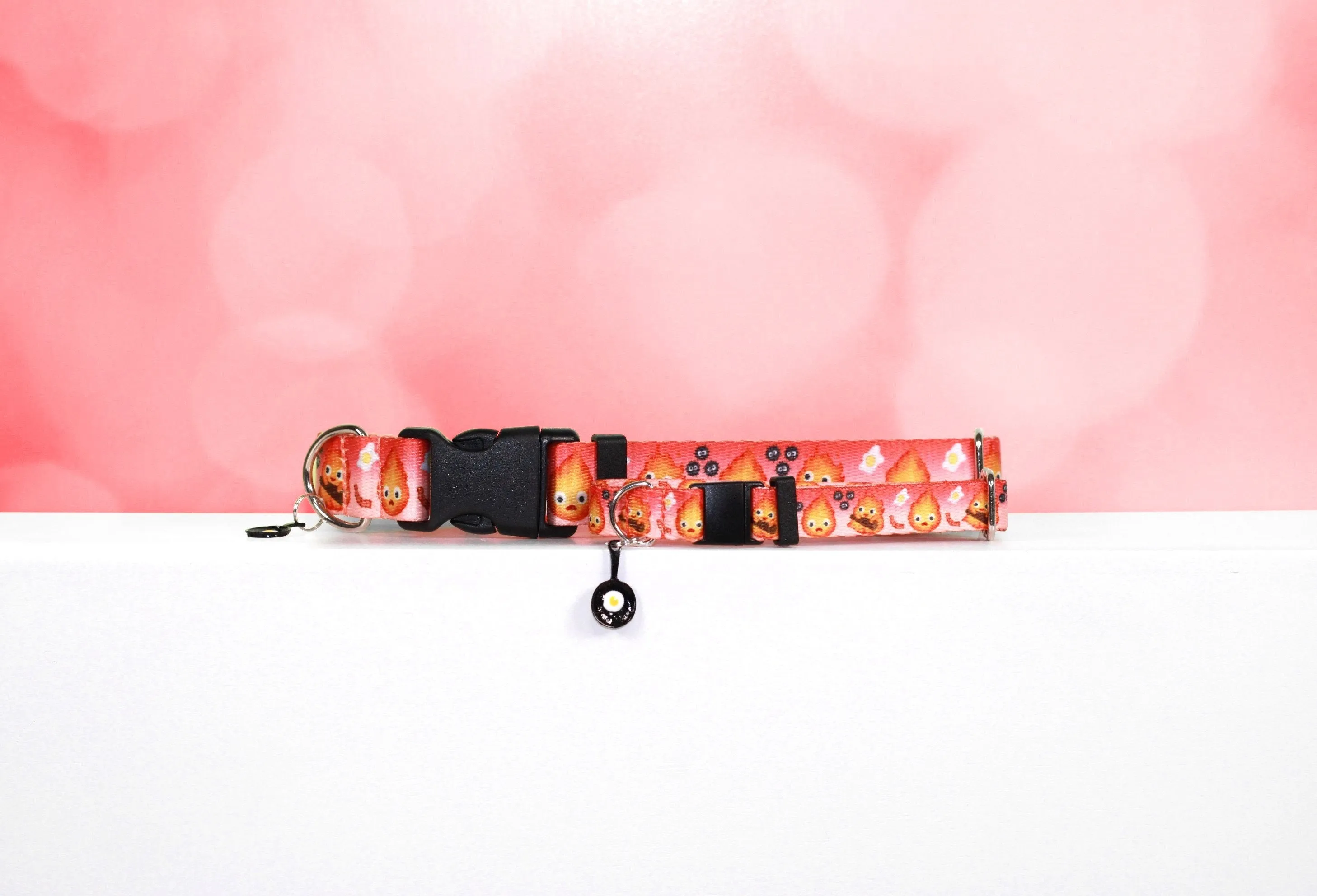 Fire Demon , Calcifer collar, Dog collar,Anime dog collar, Fire collar, Cat collar