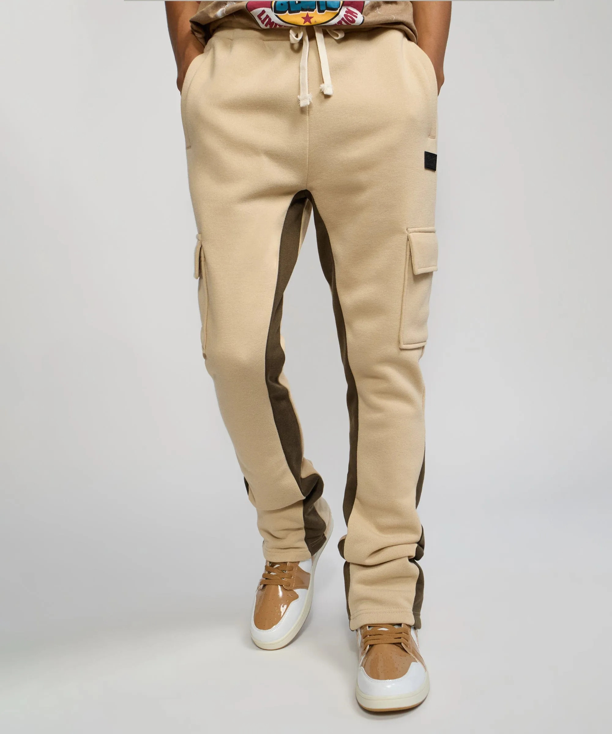 Flare Fleece Sweatpants - Beige