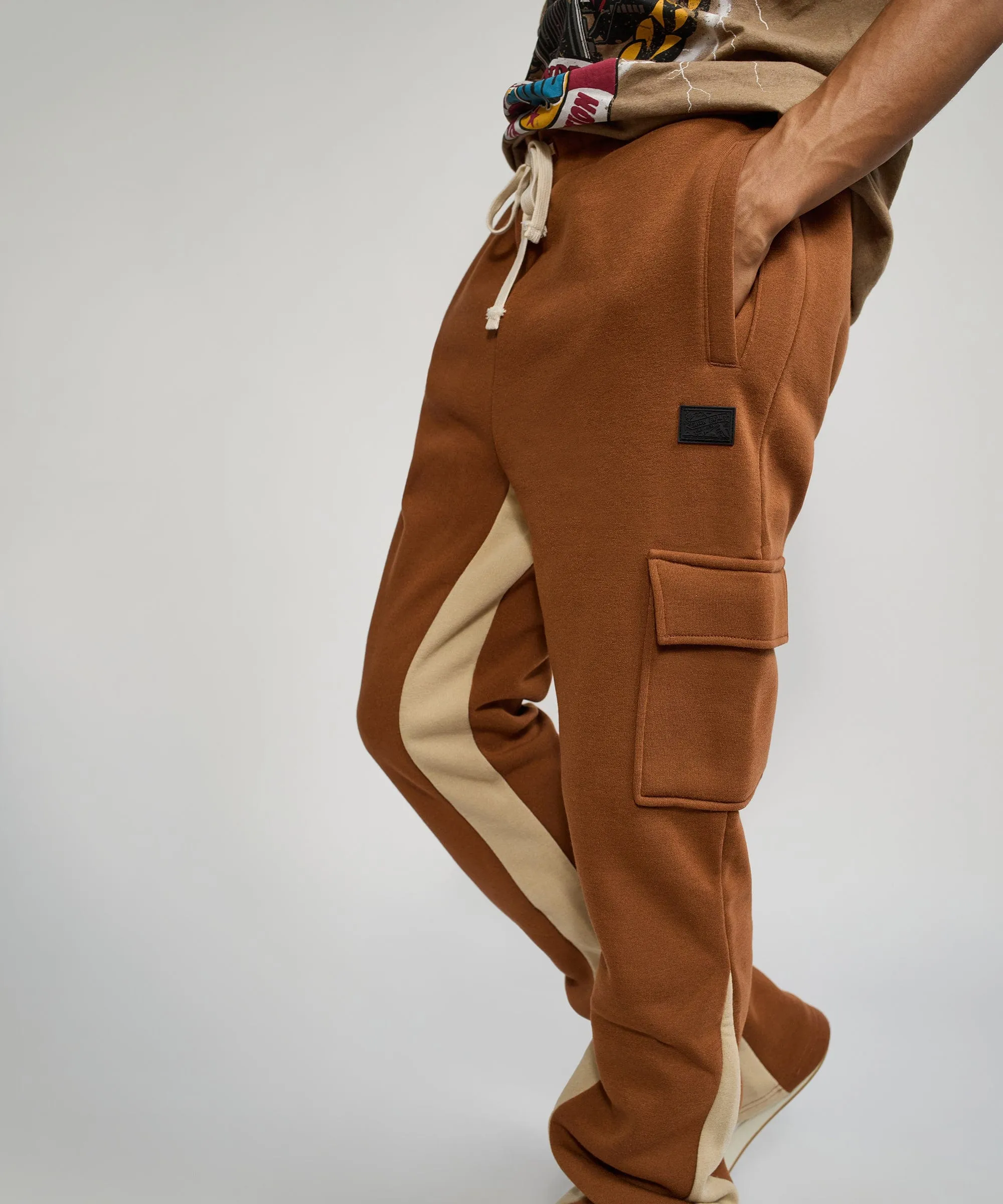 Flare Fleece Sweatpants - Brown