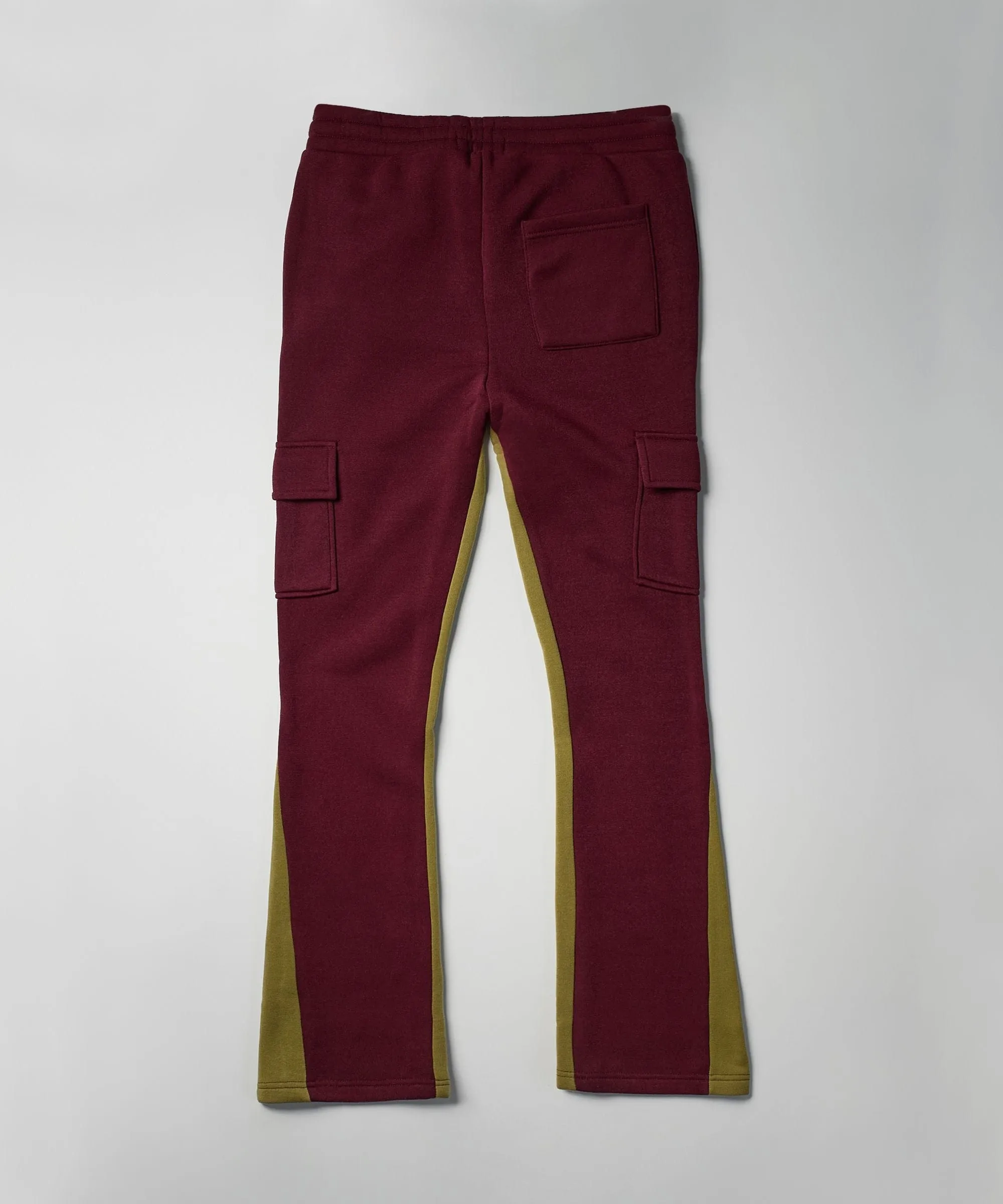 Flare Fleece Sweatpants - Burgundy