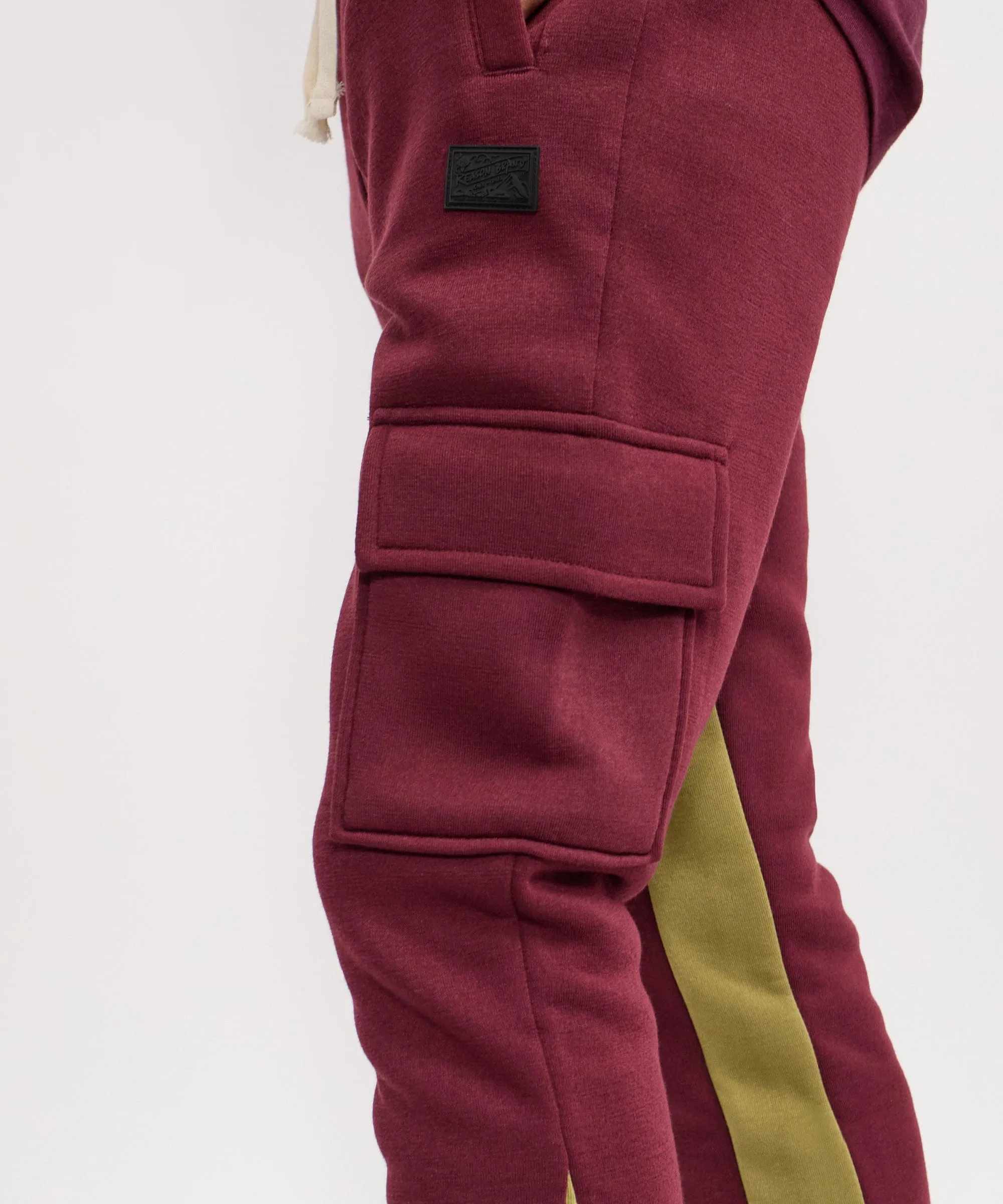 Flare Fleece Sweatpants - Burgundy